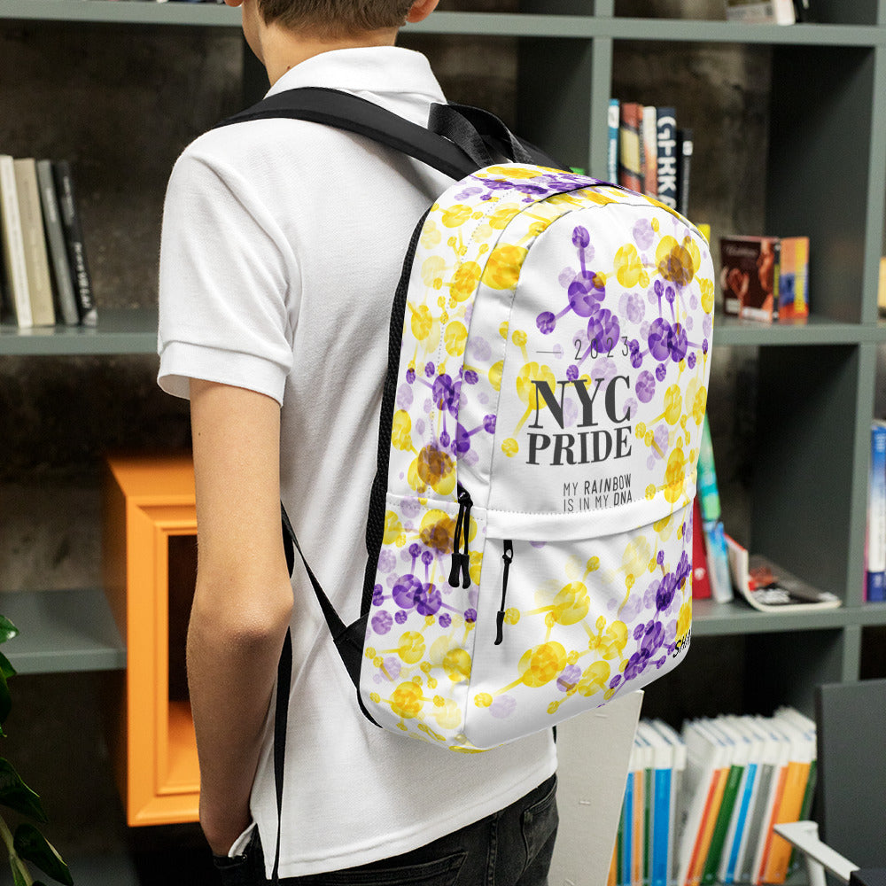 Intersex Flag All-Over Print  Pride Backpack NYC Pride - My Rainbow Is In My DNA SHAVA