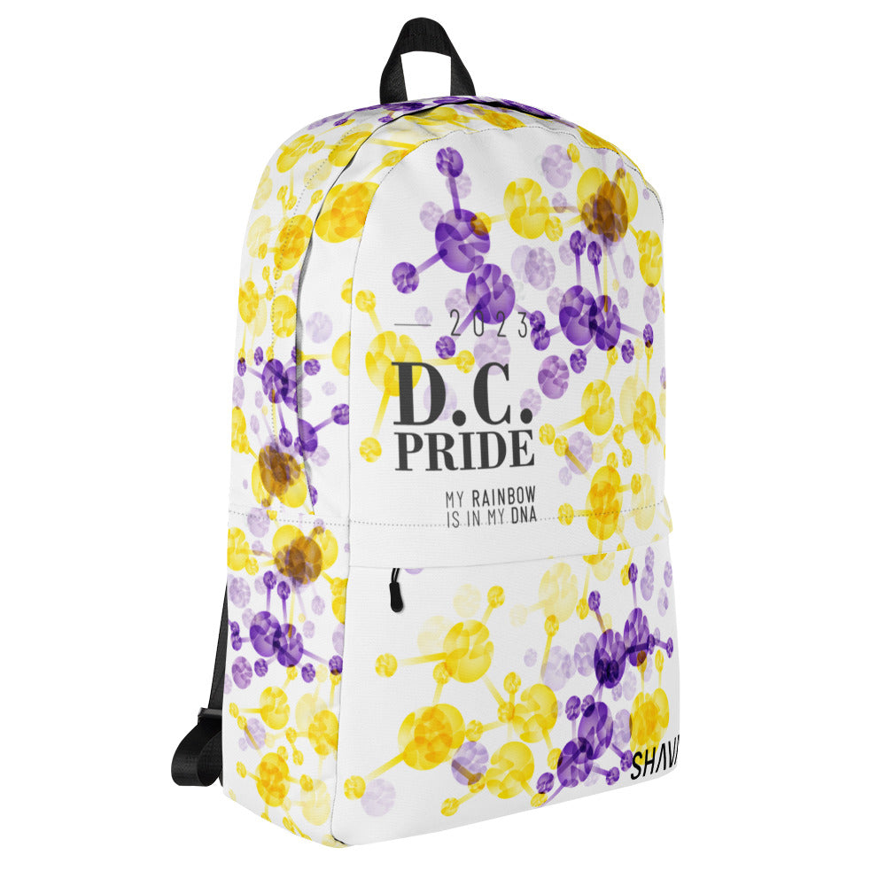 Intersex Flag All-Over Print  Pride Backpack D.C. Pride - My Rainbow Is In My DNA SHAVA