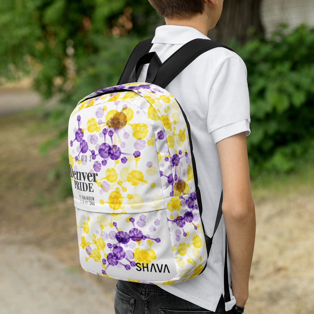 Intersex Flag All-Over Print  Pride Backpack Denver Pride - My Rainbow Is In My DNA SHAVA