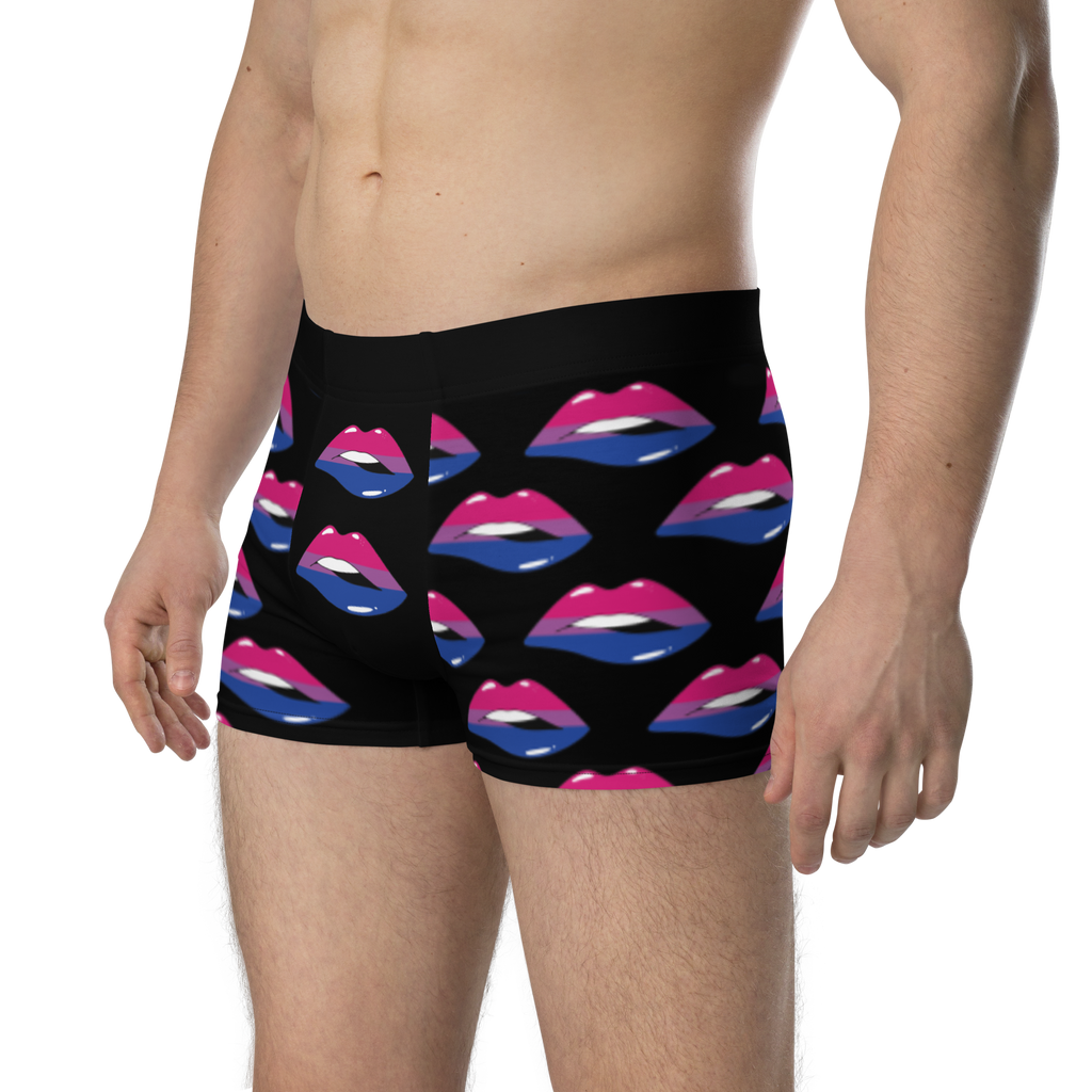 Bisexual Flag LGBTQ Kisses Underwear for Her/Him or They/Them - Black SHAVA