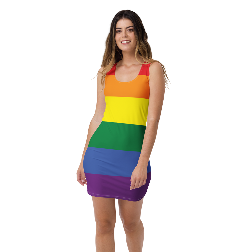 Pride Flag LGBTQ Cut & Sew Dress Women’s Size SHAVA