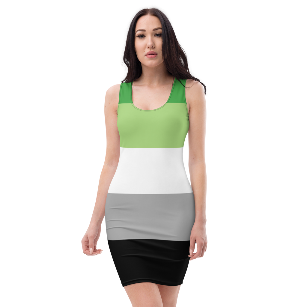 Aromantic Flag LGBTQ Cut & Sew Dress Women’s Size SHAVA