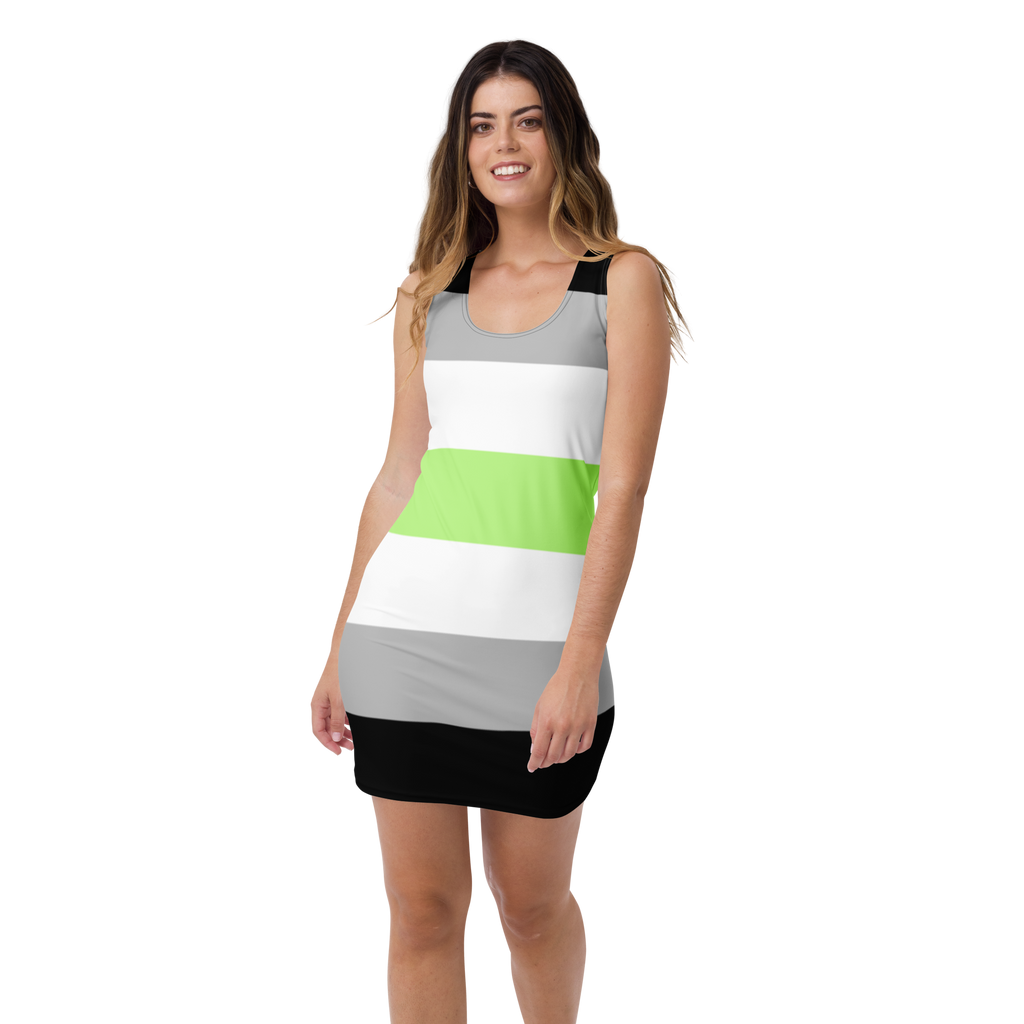 Agender Flag LGBTQ Cut & Sew Dress Women’s Size SHAVA