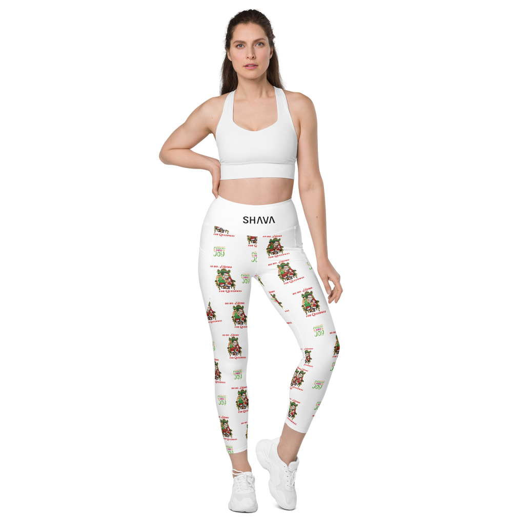 Christmas LGBTQ High Waisted Cut Leggings With Pockets SHAVA