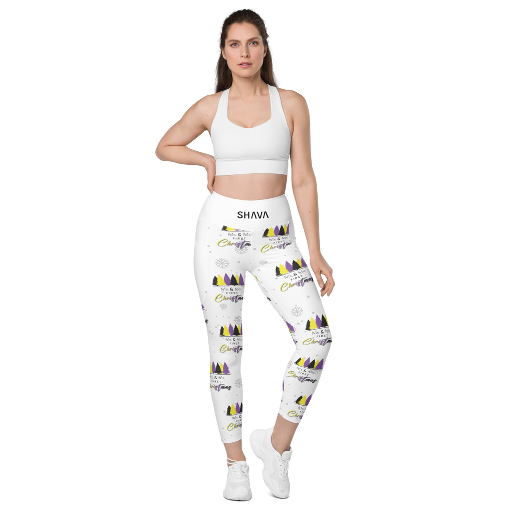 Christmas LGBTQ High Waisted Cut Leggings With Pockets SHAVA