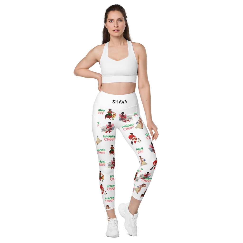 Christmas Leggings with pockets,A Christmas Eve (Waiting for Santa) Nevaeh SHAVA