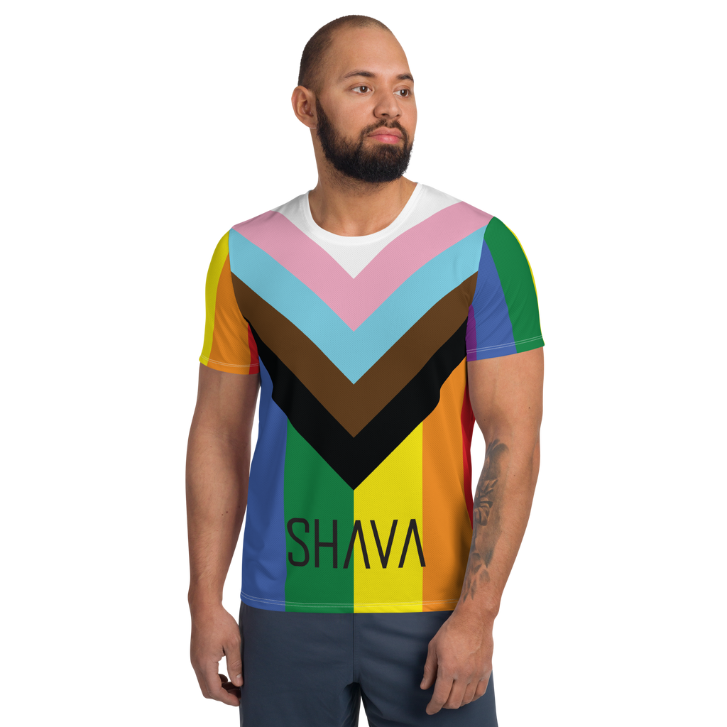 LGBTQ+Progress Flag  T- Shirt Men's Size SHAVA