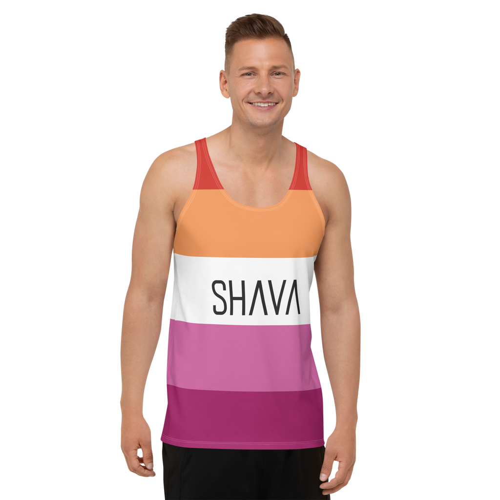 Lesbian Flag LGBTQ Tank Top Unisex Size SHAVA