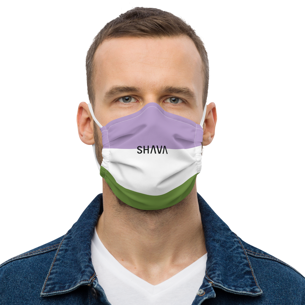 LGBTQ Face Mask / Celebrating Gender Queer Flag SHAVA