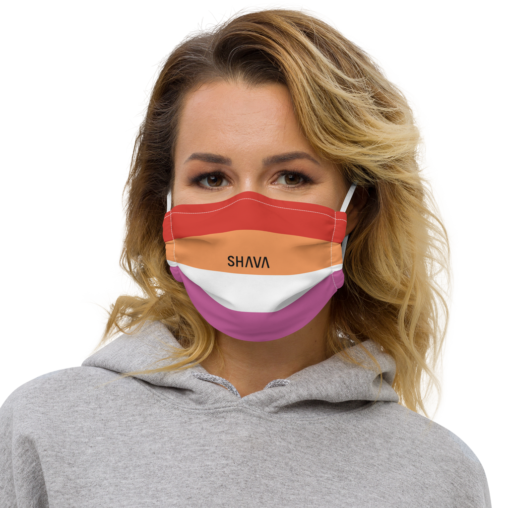 LGBTQ Face Mask / Celebrating Lesbian Flag SHAVA