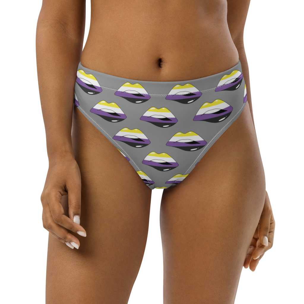 Non-Binary Flag LGBTQ Kisses Underwear for They/Them Him/Her - Grey SHAVA