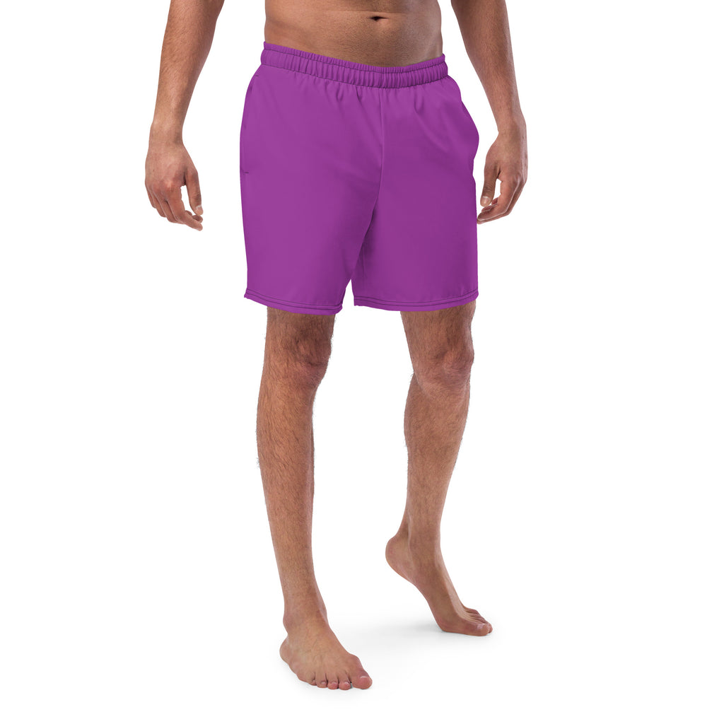 Solid Men's Swim Trunks - Purple SHAVA CO