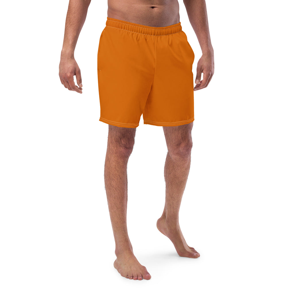 Solid Men's Swim Trunks - Papaya SHAVA CO