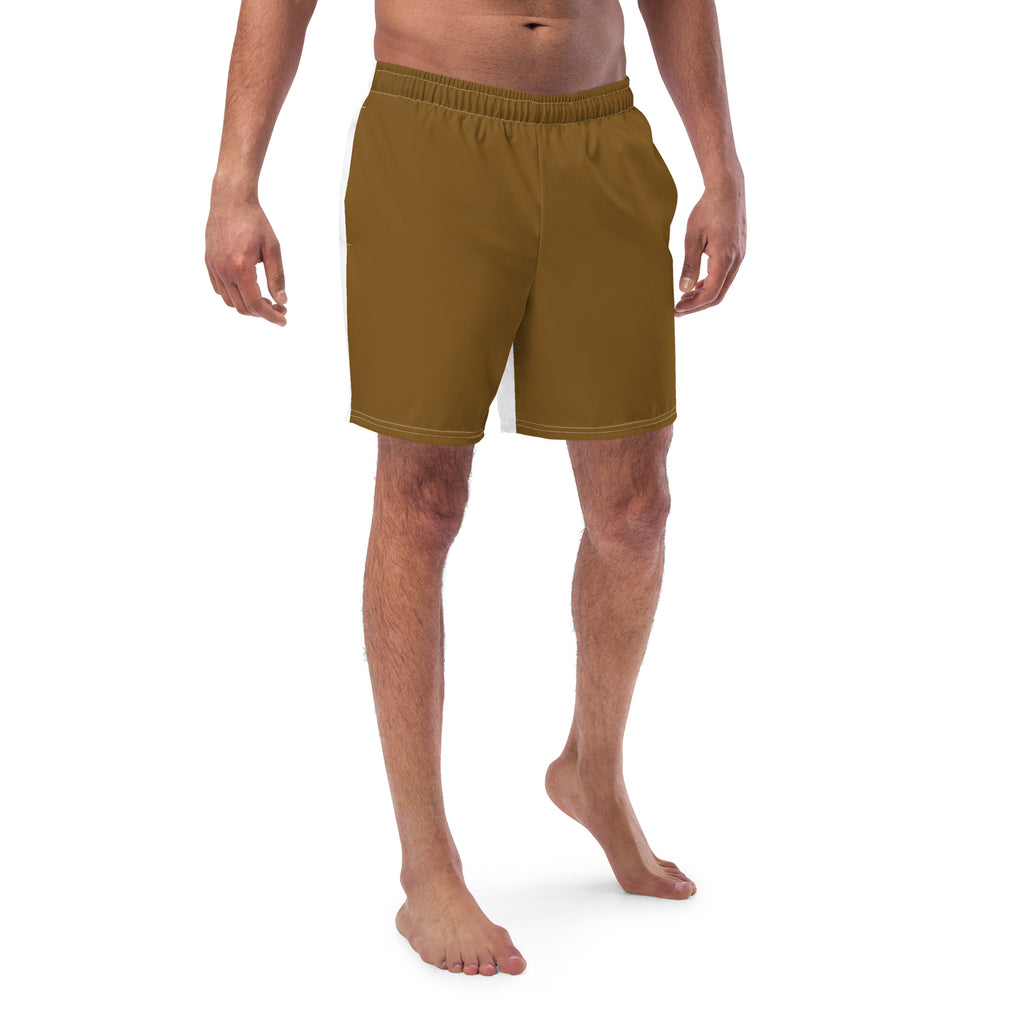 Solid Men's Swim Trunks - Brown SHAVA CO