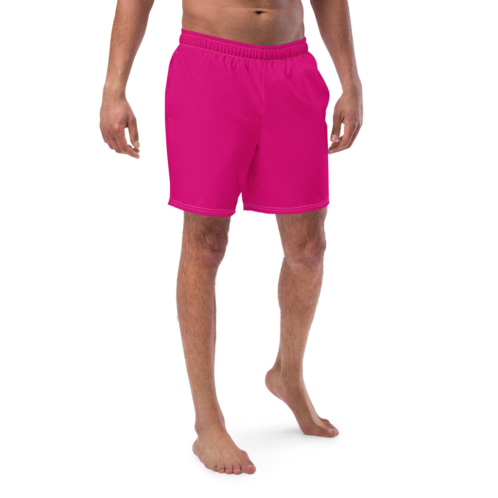 Solid Men's Swim Trunks - Magenta SHAVA CO