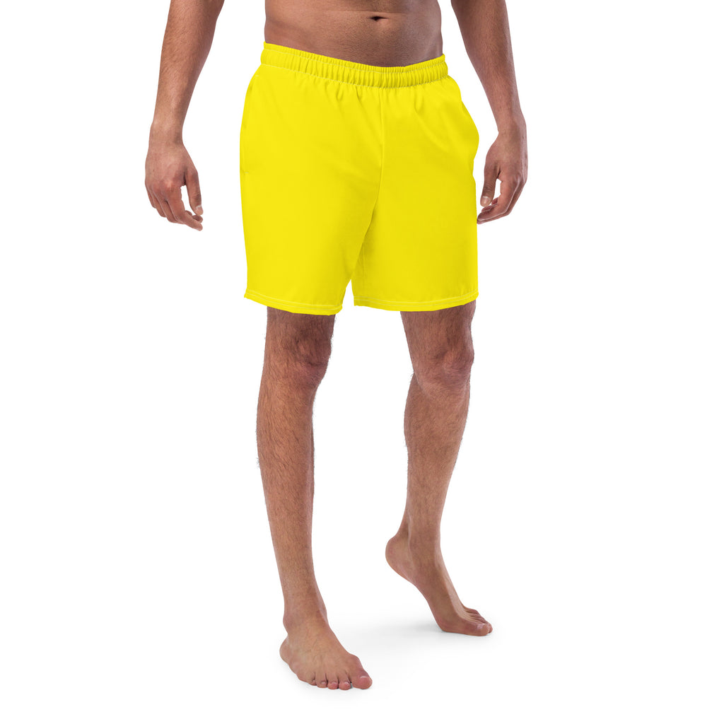 Solid Men's Swim Trunks - Yellow SHAVA CO