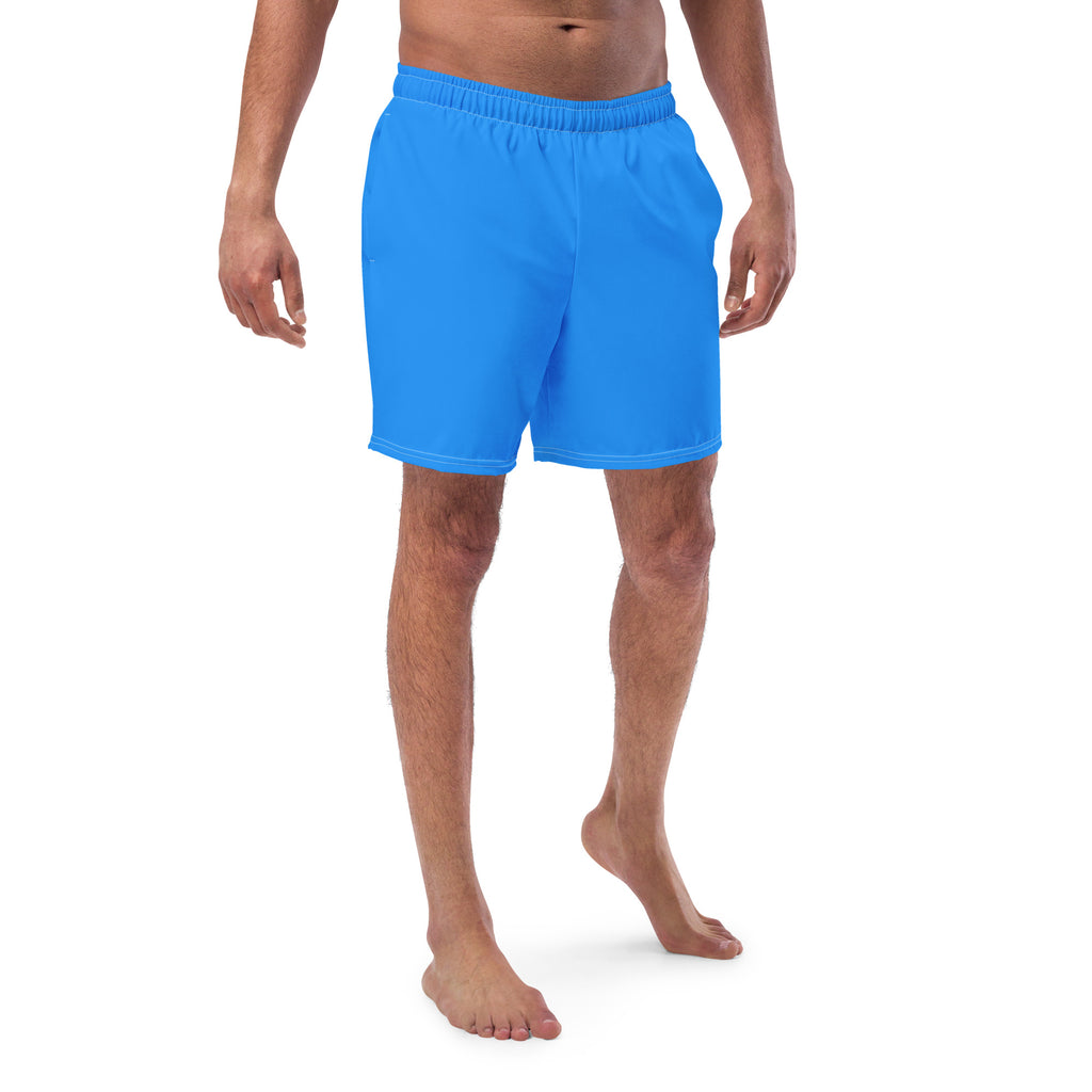 Solid Men's Swim Trunks - Azure Blue SHAVA CO