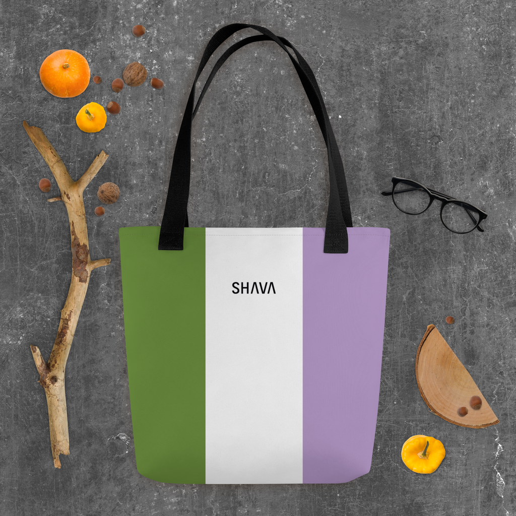 LGBTQ Tote Bags / Celebrating Gender Queer Flag SHAVA