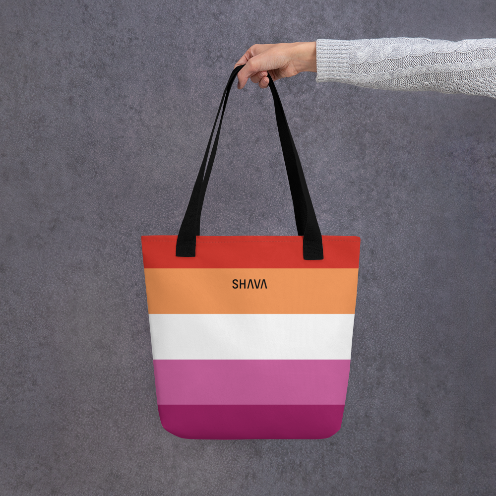 LGBTQ Tote Bags / Celebrating Lesbian Flag SHAVA