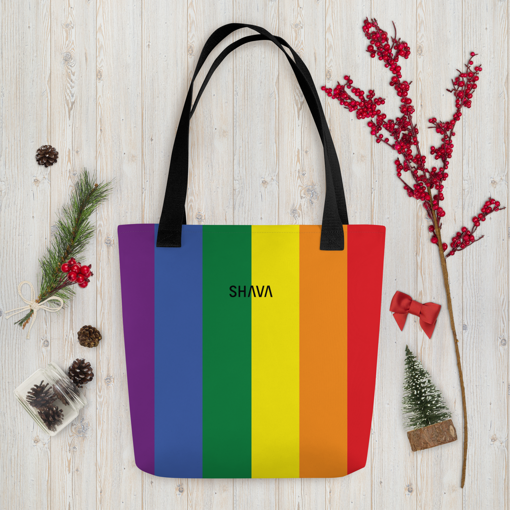 LGBTQ Tote Bags / Celebrating Pride Flag SHAVA