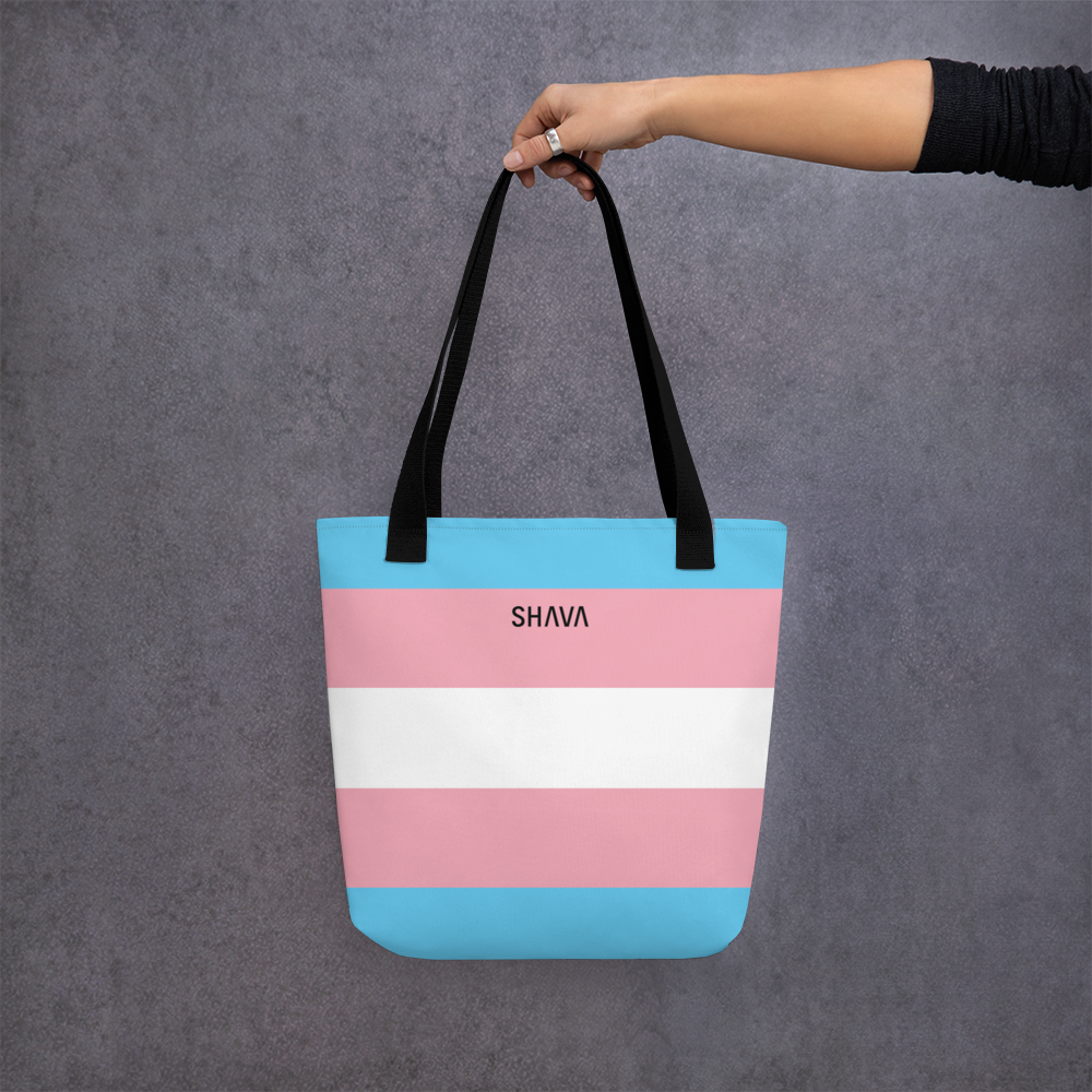 LGBTQ Tote Bags / Celebrating Transgender Flag SHAVA