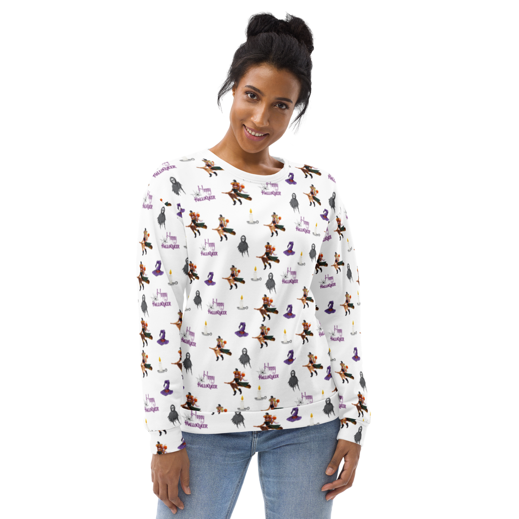 Transgender's Halloween Funny All Over Sweatshirt, Halloween All Over Sweatshirt,Transgender Sweatshirt /Happy HallowQueer SHAVA