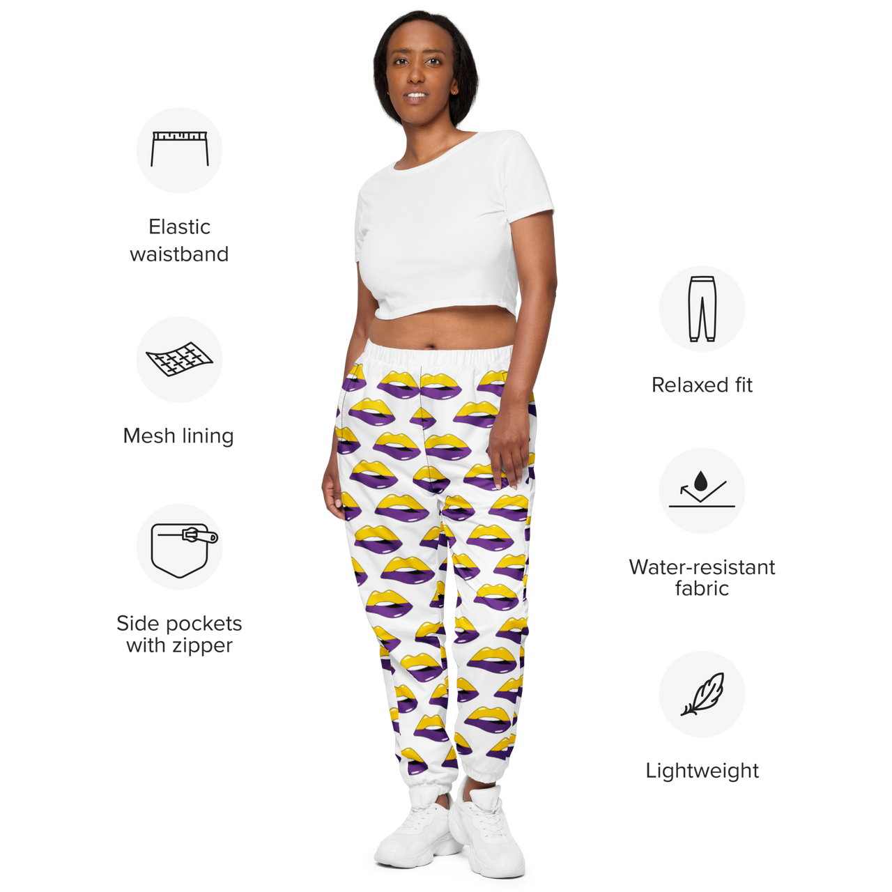Intersexual Flag LGBTQ Kisses Track Pants for Her/Him or They/Them SHAVA