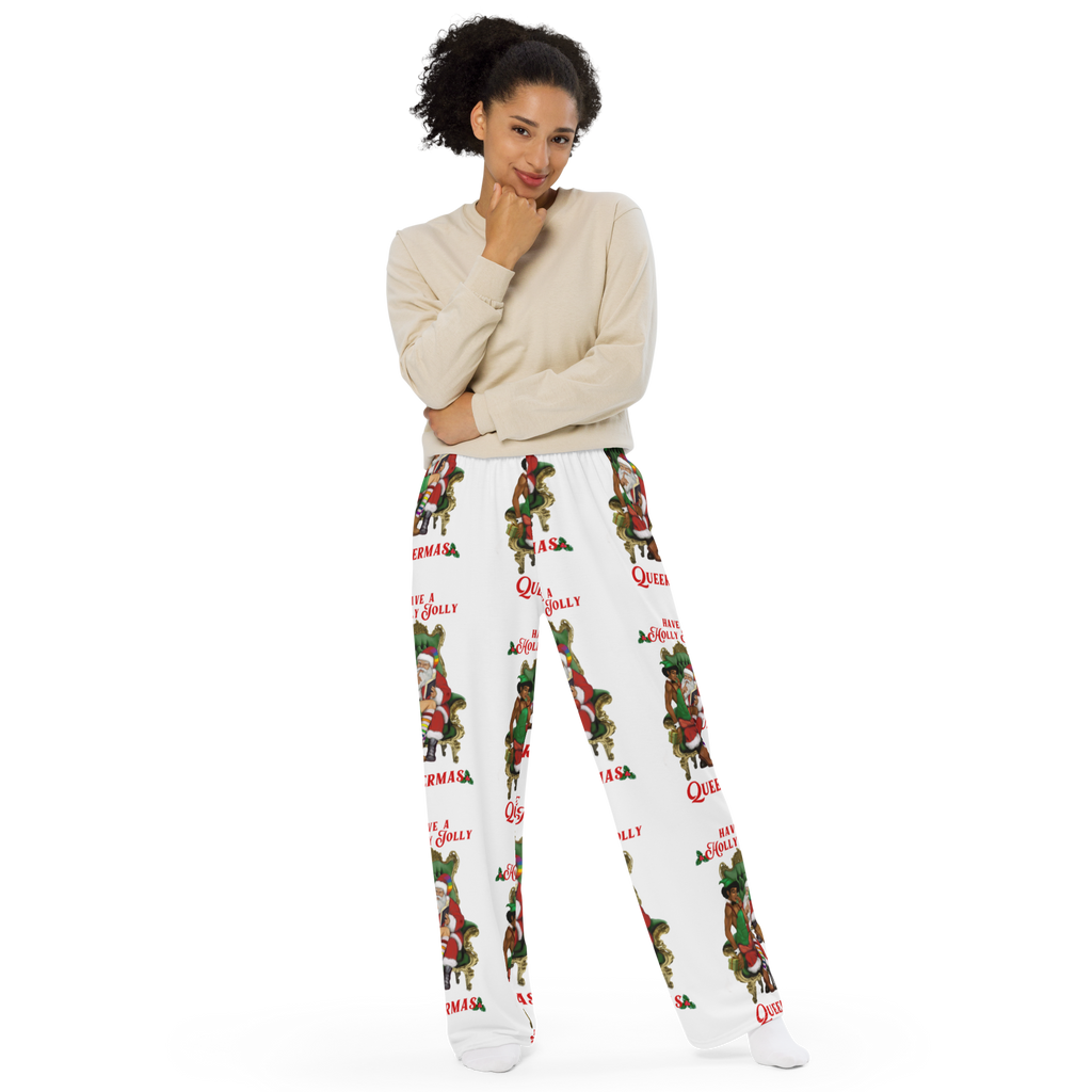 Unisex Christmas LGBTQ All Over Print Stretchy Fabric Wide Leg Pants SHAVA