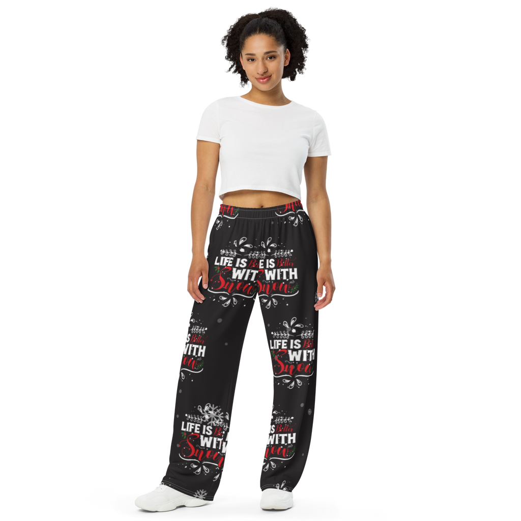 Christmas All-over print unisex wide-leg pants SHAVA