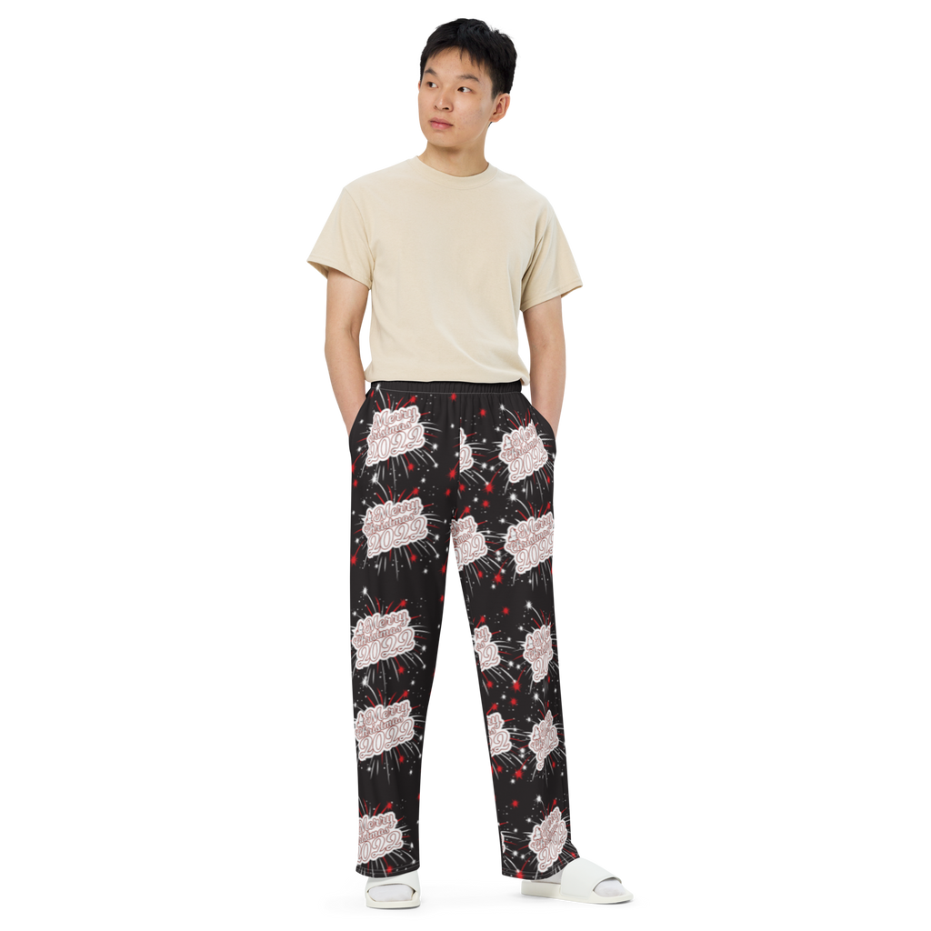 Christmas All-over print unisex wide-leg pants SHAVA