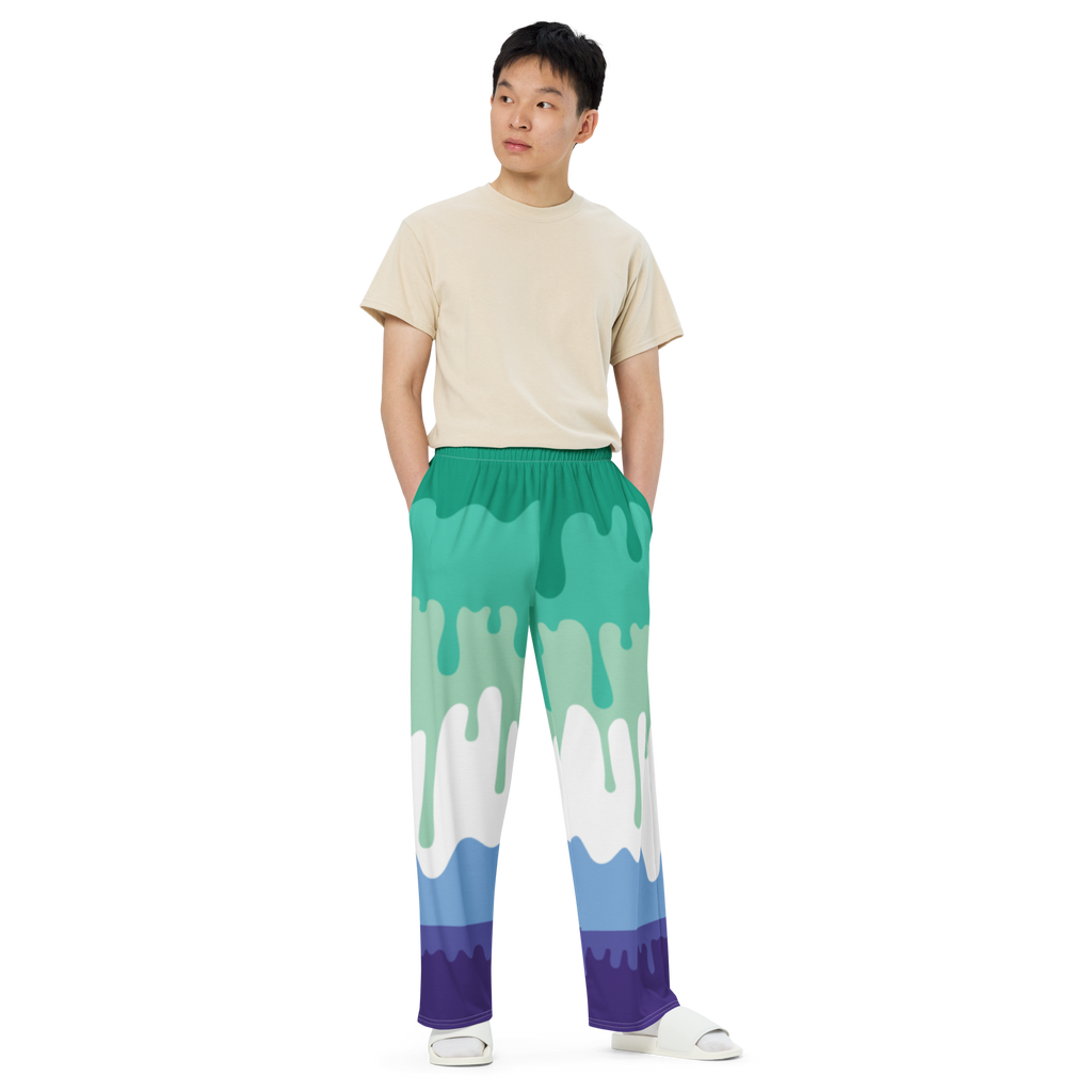 Gay Flag LGBTQ Drip wide-leg pants Unisex Size SHAVA