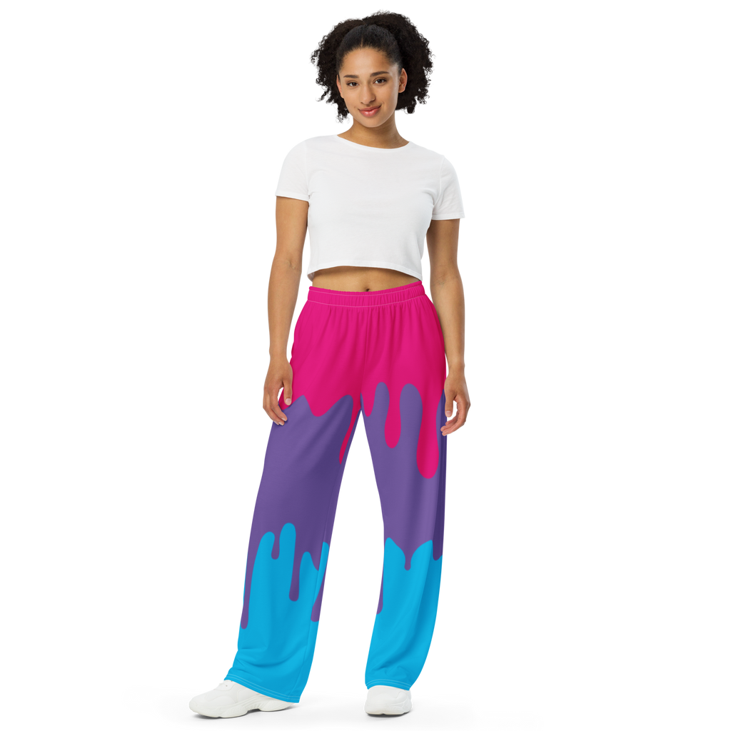 Androgyne Flag LGBTQ  Drip wide-leg pants Unisex Size SHAVA