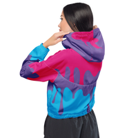 Thumbnail for Androgyne Flag LGBTQ Crop Top Drip Hoodie Women’s Size SHAVA