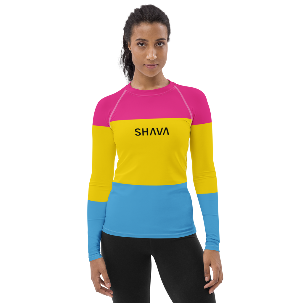 Pansexual Flag LGBTQ Long Sleeve Shirt Women’s Size SHAVA