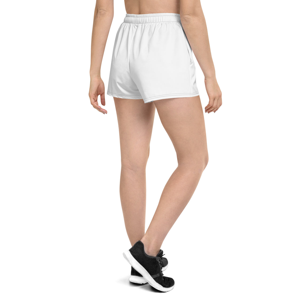 Women’s Recycled Solid Athletic Shorts - White SHAVA CO