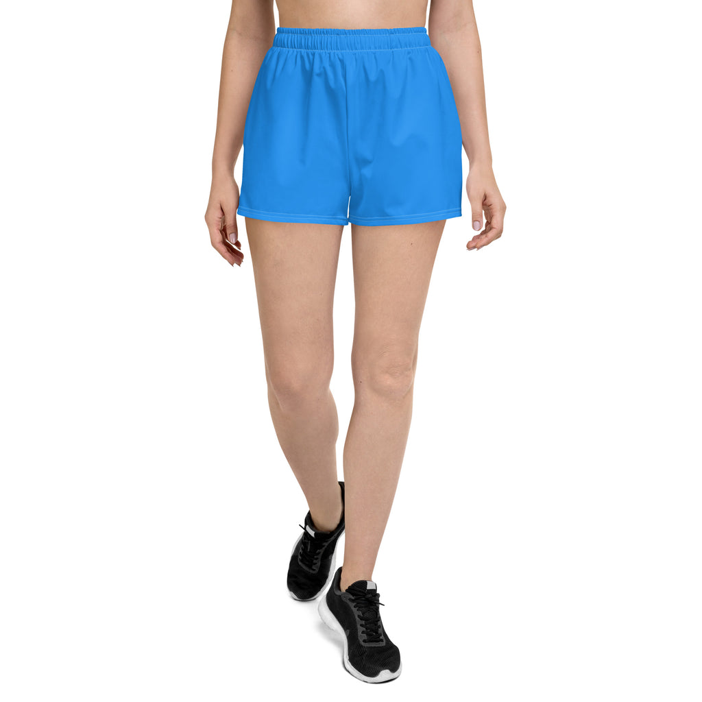 Women’s Recycled Solid Athletic Shorts - Azure Blue SHAVA CO