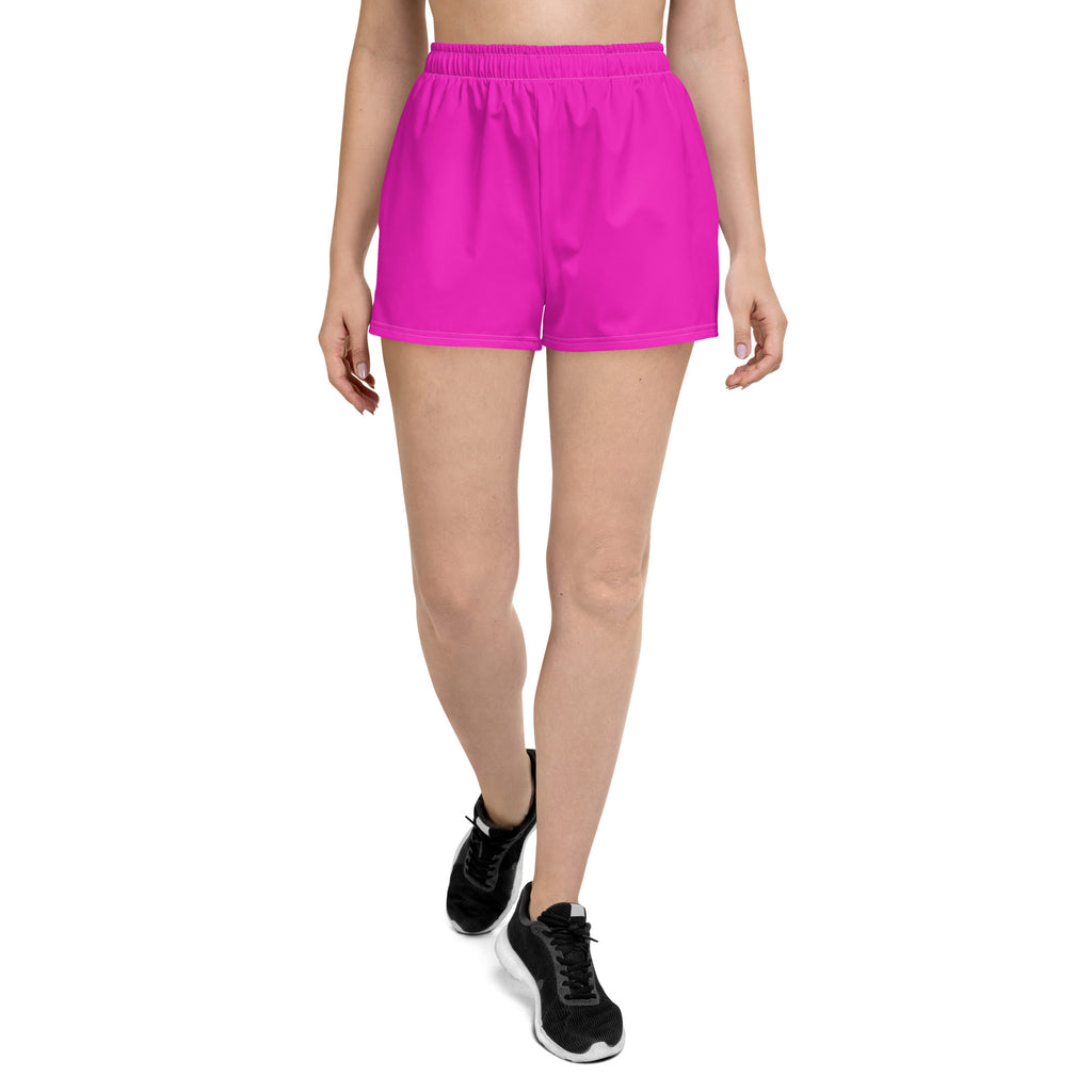 Women’s Recycled Solid Athletic Shorts - Shocking Pink SHAVA CO