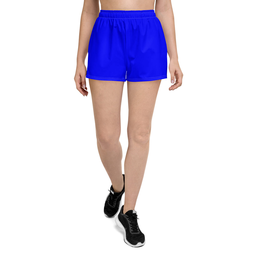 Women’s Recycled Solid Athletic Shorts - Neon Blue SHAVA CO