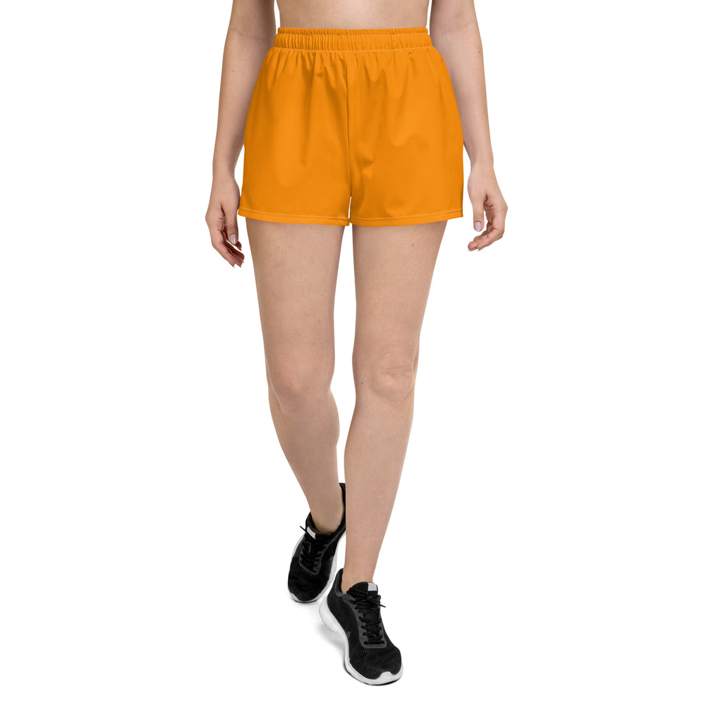 Women’s Recycled Solid Athletic Shorts - Orange SHAVA CO