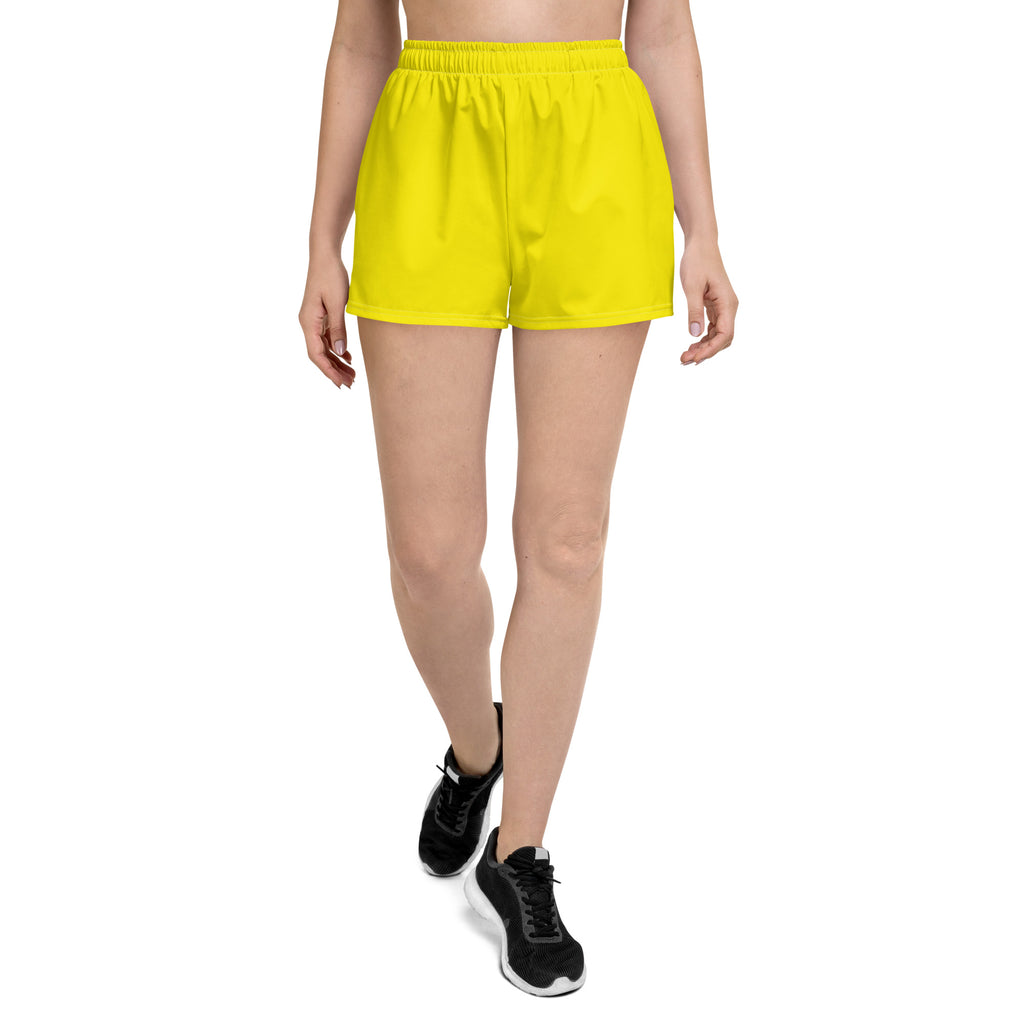 Women’s Recycled Solid Athletic Shorts - Yellow SHAVA CO