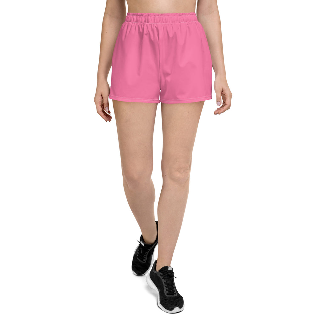 Women’s Recycled Solid Athletic Shorts - French pink SHAVA CO