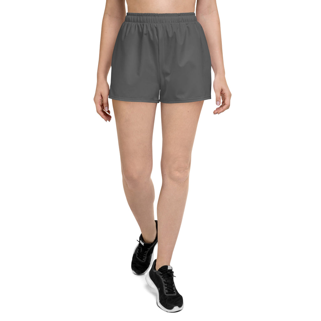 Women’s Recycled Solid Athletic Shorts - Iron SHAVA CO