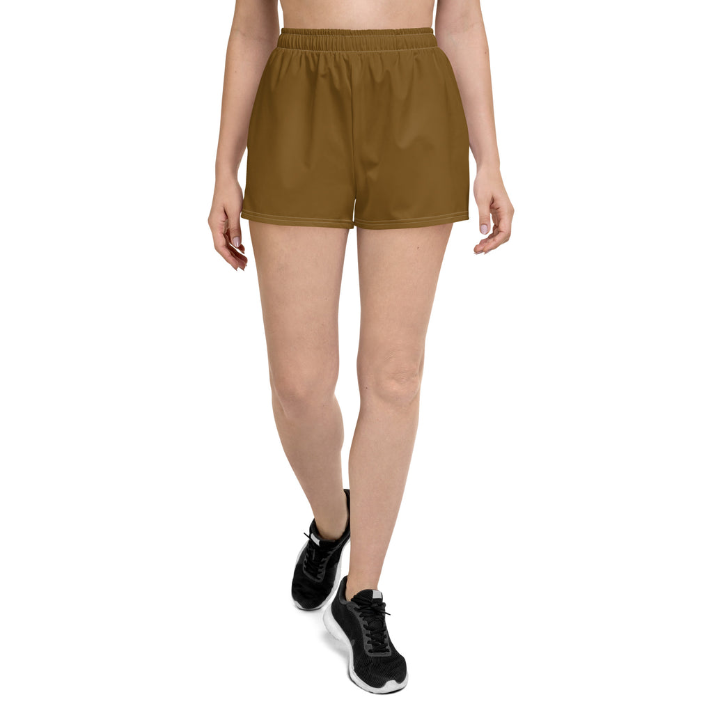 Women’s Recycled Solid Athletic Shorts - Brown SHAVA CO