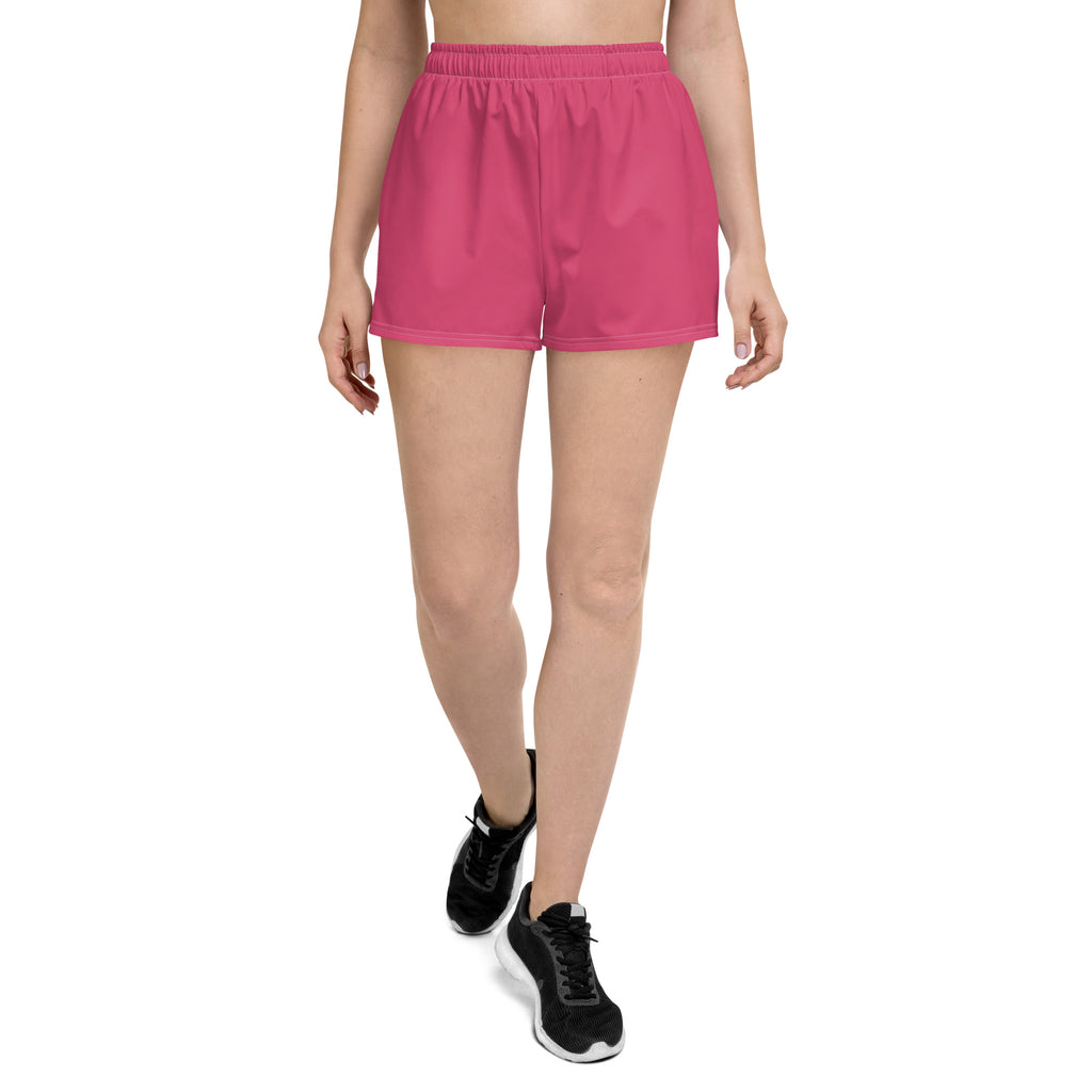 Women’s Recycled Solid Athletic Shorts - Dark Pink SHAVA CO