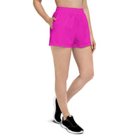 Thumbnail for Women’s Recycled Solid Athletic Shorts - Shocking Pink SHAVA CO