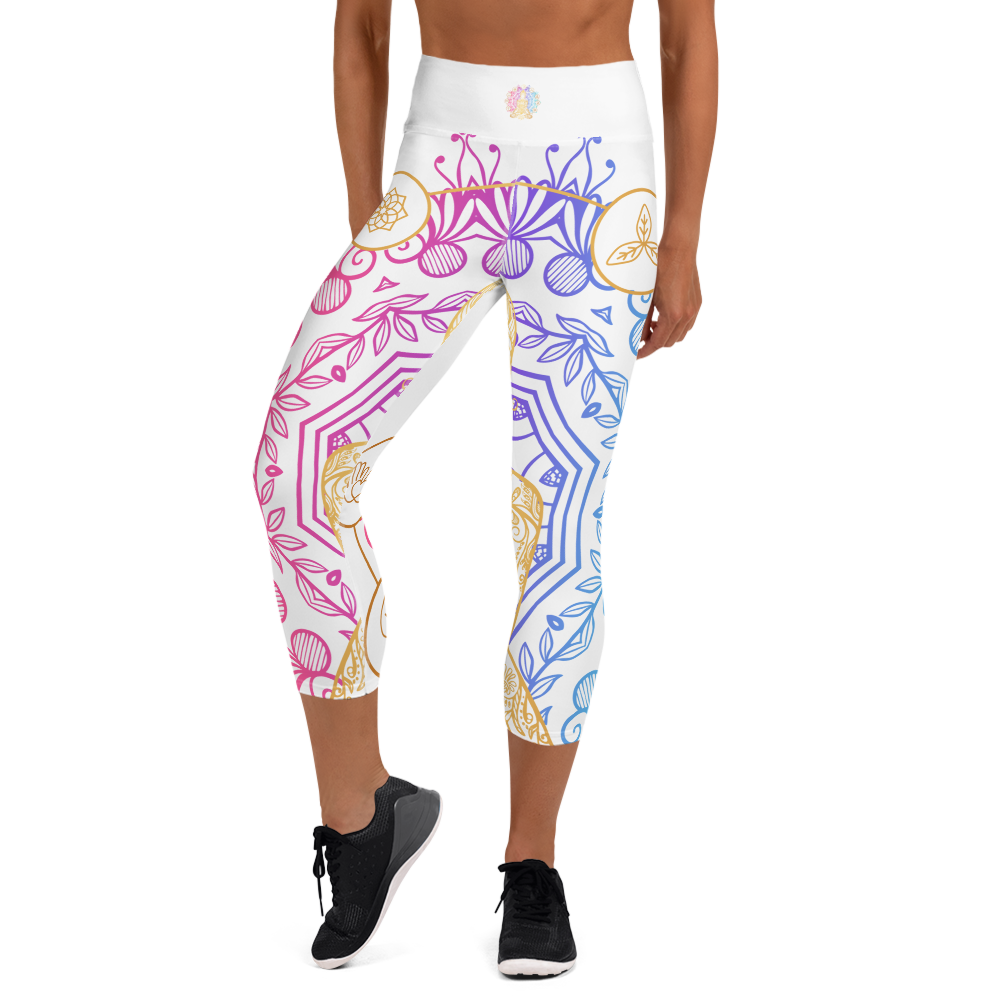 Yoga Spiritual Meditation Yoga Capri Leggings - Release 999 Angel Number SHAVA