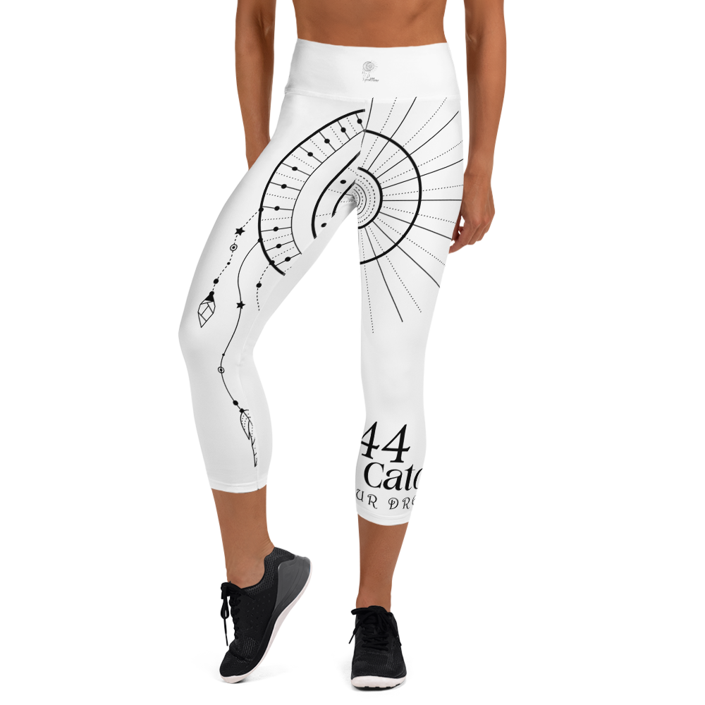 Yoga Spiritual Meditation Yoga Capri Leggings - Protection 444 Angel Number SHAVA