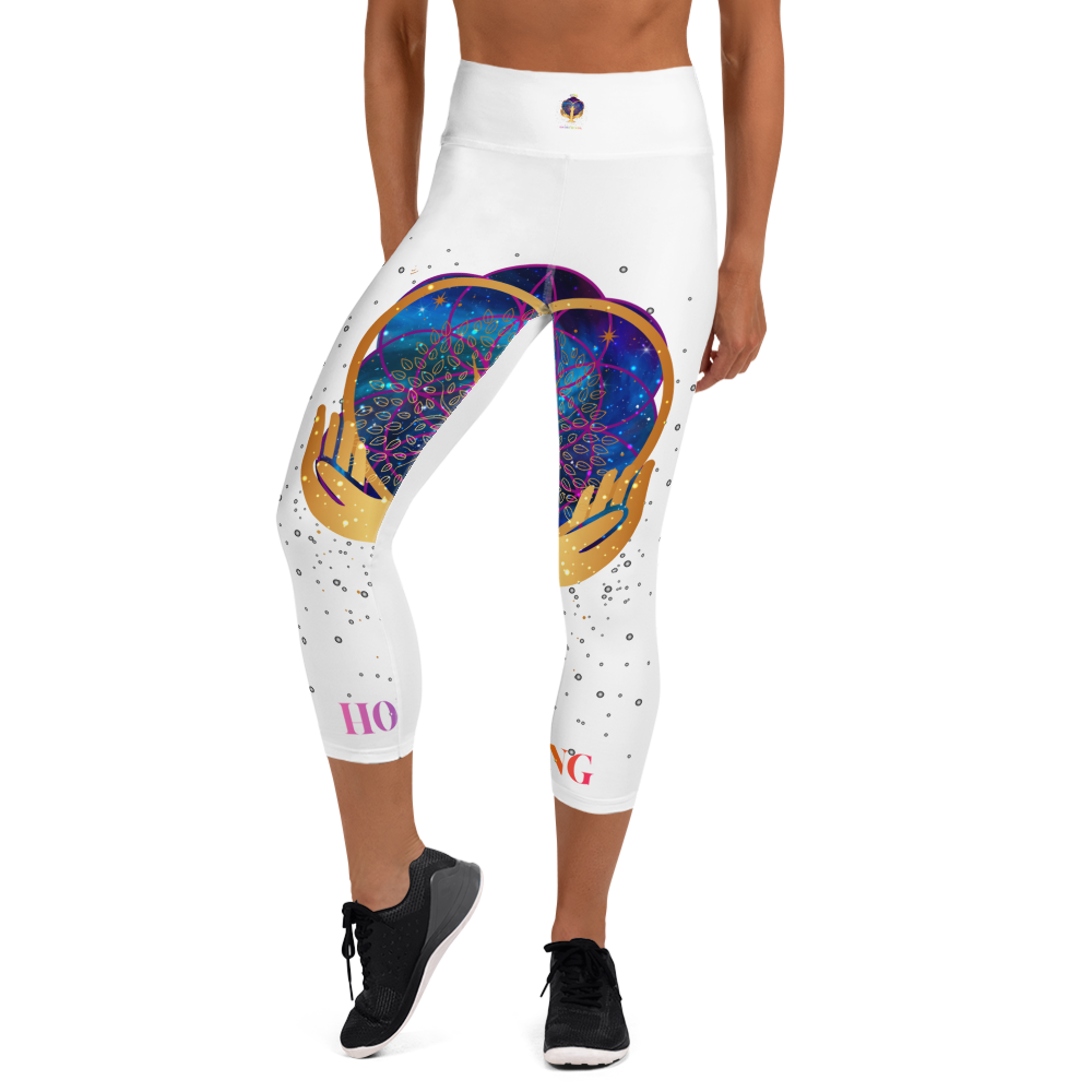 Yoga Spiritual Meditation Yoga Capri Leggings - Reflection 666 Angel Number SHAVA