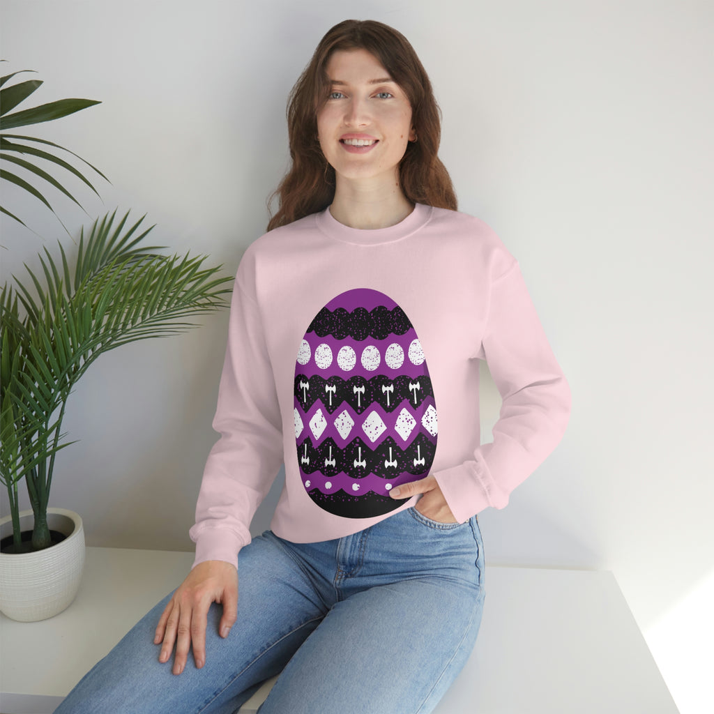 Labrys Lesbian Flag Heavy Blend Crewneck Sweatshirt Easter Festival Unisex Size - Egg SHAVA