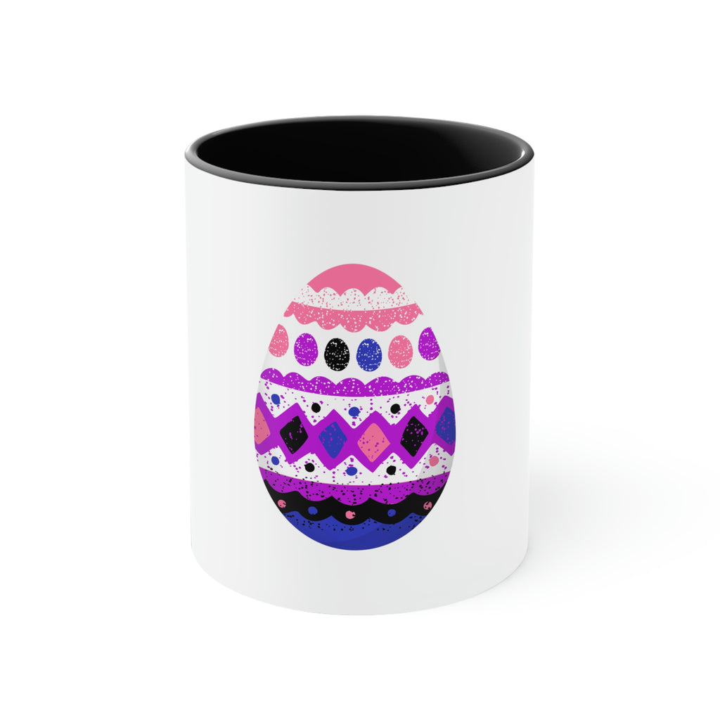 Genderfluid Flag Accent Coffee Mug Easter Festival - Easter Egg SHAVA